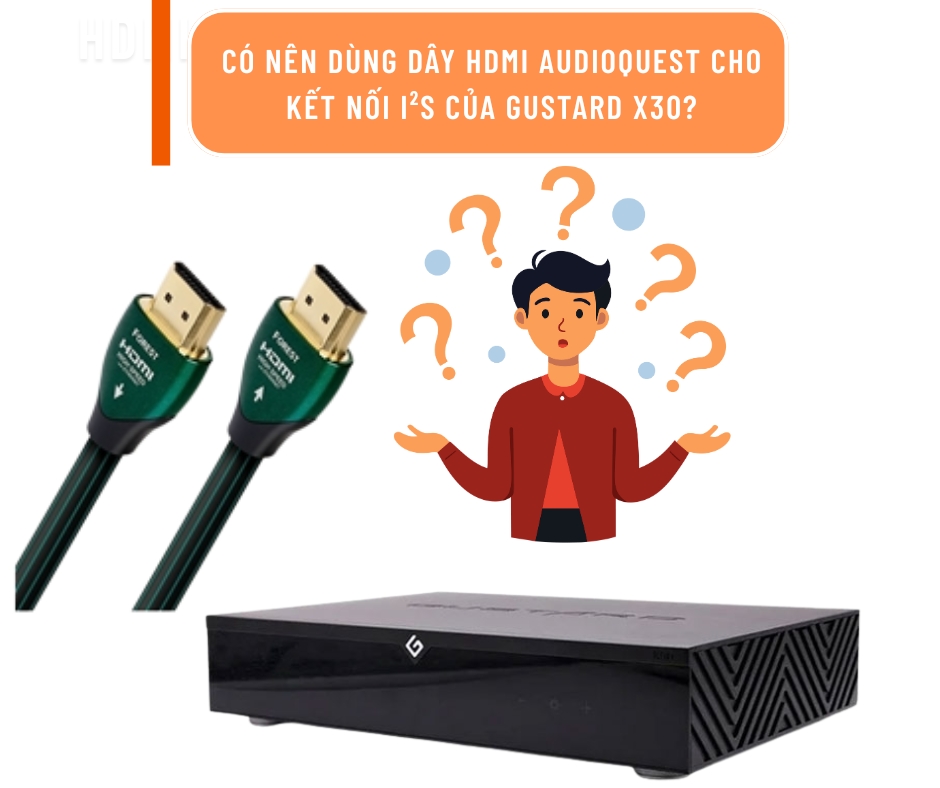 Có nên dùng dây HDMI AudioQuest cho kết nối I²S của Gustard X30?
