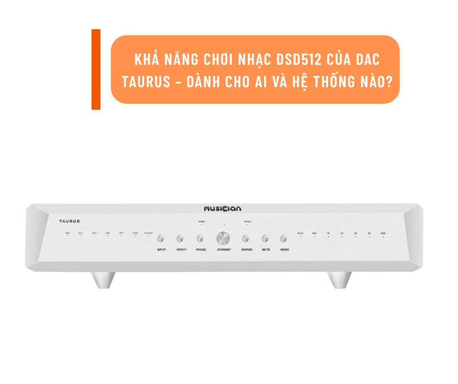 Khả năng chơi nhạc DSD512 của DAC TAURUS – Dành cho ai và hệ thống nào?