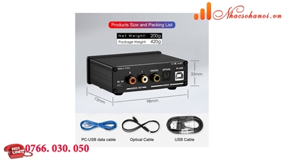 DAC Suca Q3 Pro – Giải Mã 24bit/192Khz -Chuyên Cổng Quang Cho Tivi 