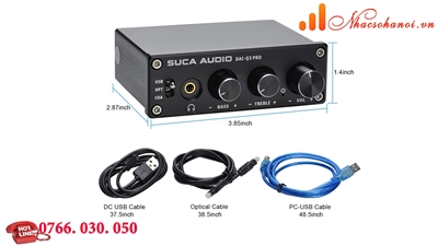 DAC Suca Q3 Pro – Giải Mã 24bit/192Khz -Chuyên Cổng Quang Cho Tivi 